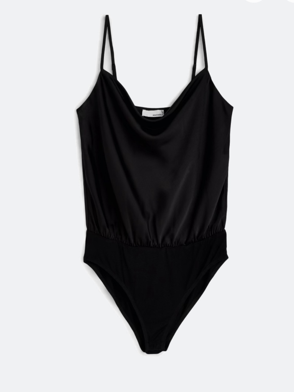 NWT Kaileigh Valentina Cowl Neck Bodysuit in black